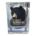 Black Bear Glass Candle