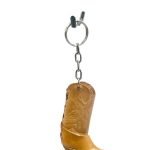 Leather Cowboy Boots Keychain